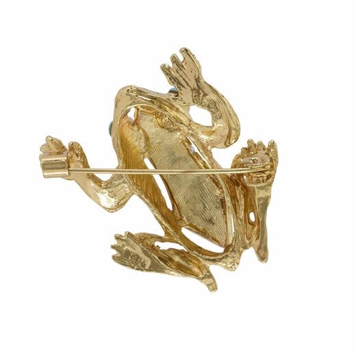 Contented toad brooch